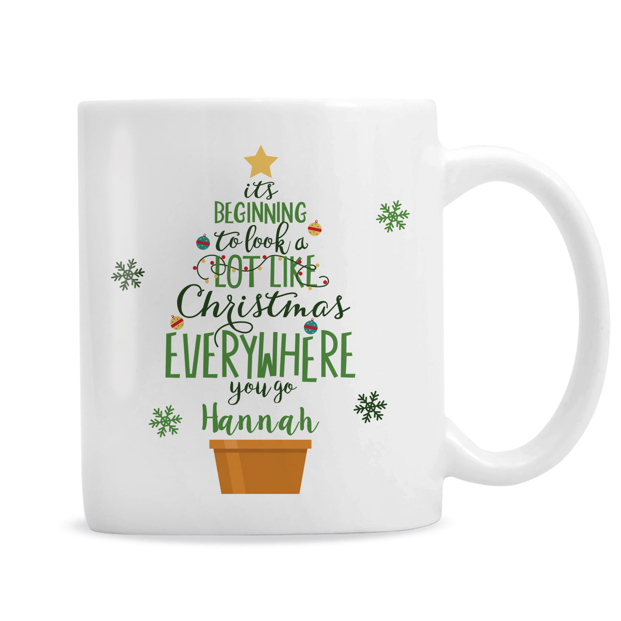 Personalised Its Beginning To Look A Lot Like Xmas Mug - Mugs at Gift Moments