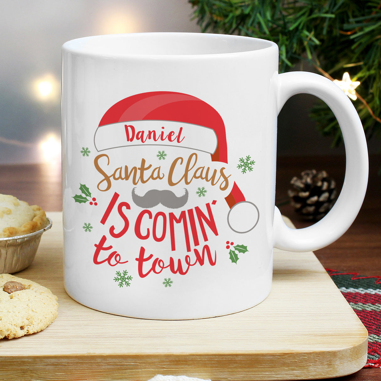 Personalised Santa Claus Is Comin To Town Mug - Mugs at Gift Moments