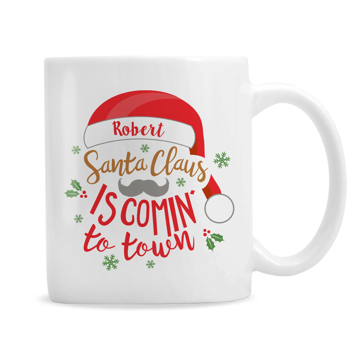 Personalised Santa Claus Is Comin To Town Mug - Mugs at Gift Moments