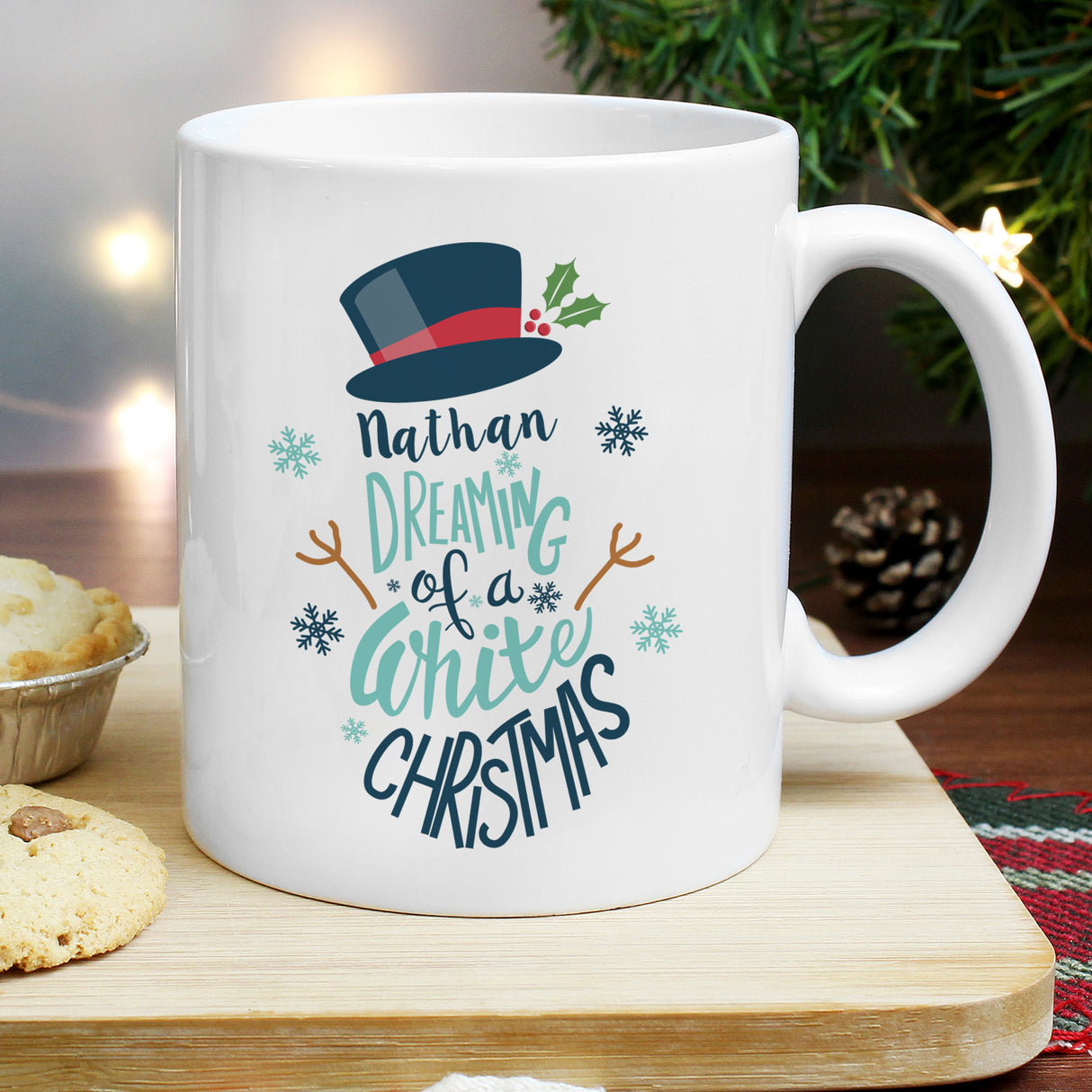 Personalised White Christmas Mug - Mugs at Gift Moments