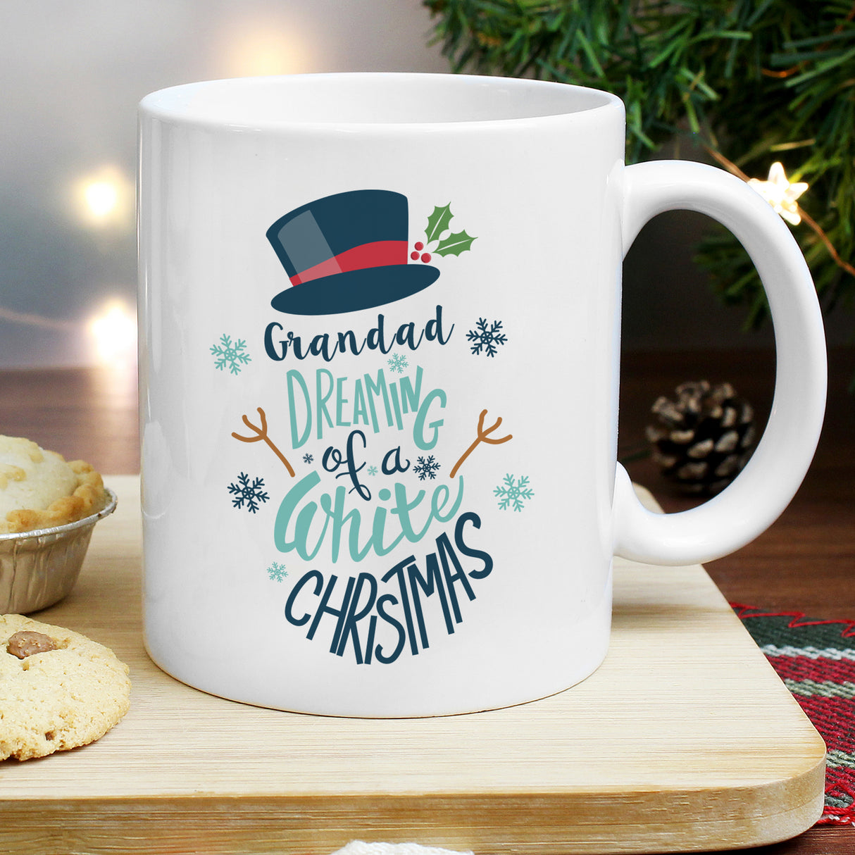 Personalised White Christmas Mug - Mugs at Gift Moments