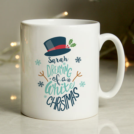 Personalised White Christmas Mug - Mugs at Gift Moments