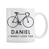 Personalised I Wheely Love You Bike Mug - Mugs at Gift Moments