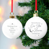 Personalised Our Star in Heaven Bauble - Christmas Baubles at Gift Moments