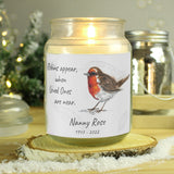 Personalised Robins Appear Large Scented Jar Candle - Candles at Gift Moments