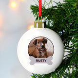 Personalised Pawsome Pet Photo Bauble: 2 - Christmas Baubles By Gift Moments