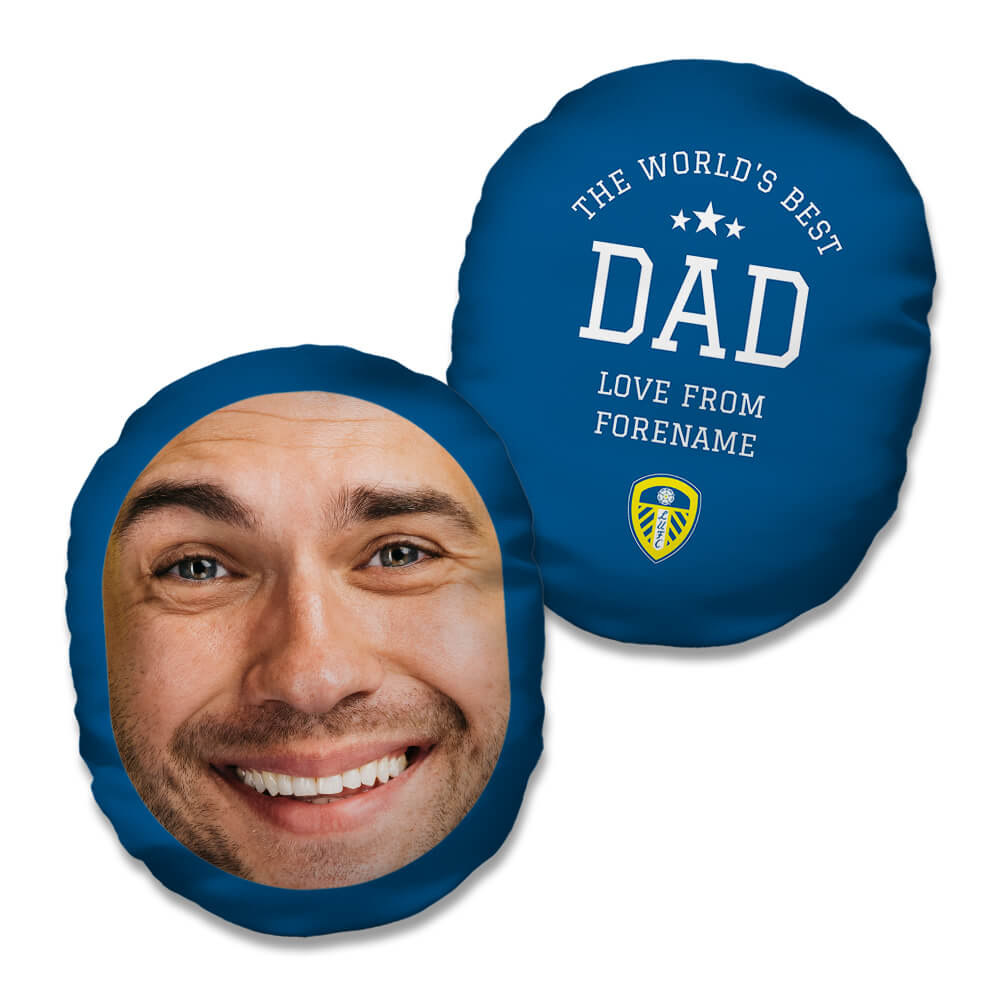 Personalised Leeds United FC World's Best Dad Mush Cush - Cushions at Gift Moments