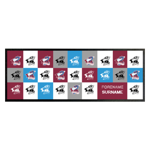 Personalised Scunthorpe United FC Chequered Bar Runner - Barware at Gift Moments