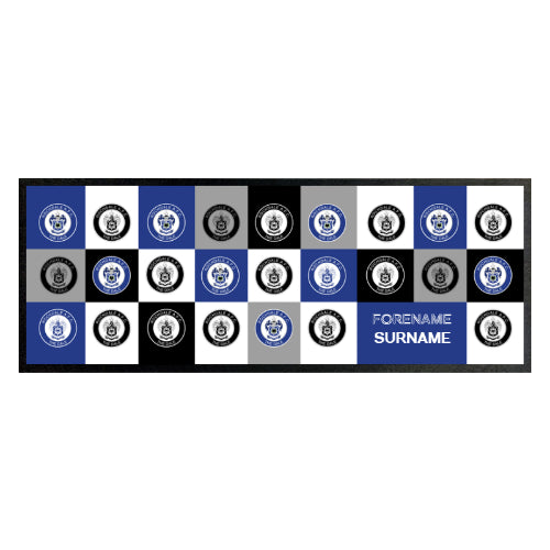 Personalised Rochdale FC Chequered Bar Runner - Barware at Gift Moments