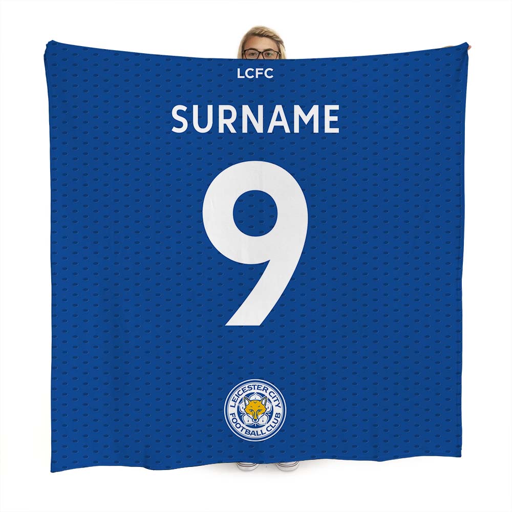 Personalised Leicester City FC Shirt Fleece Blanket - Blankets at Gift Moments