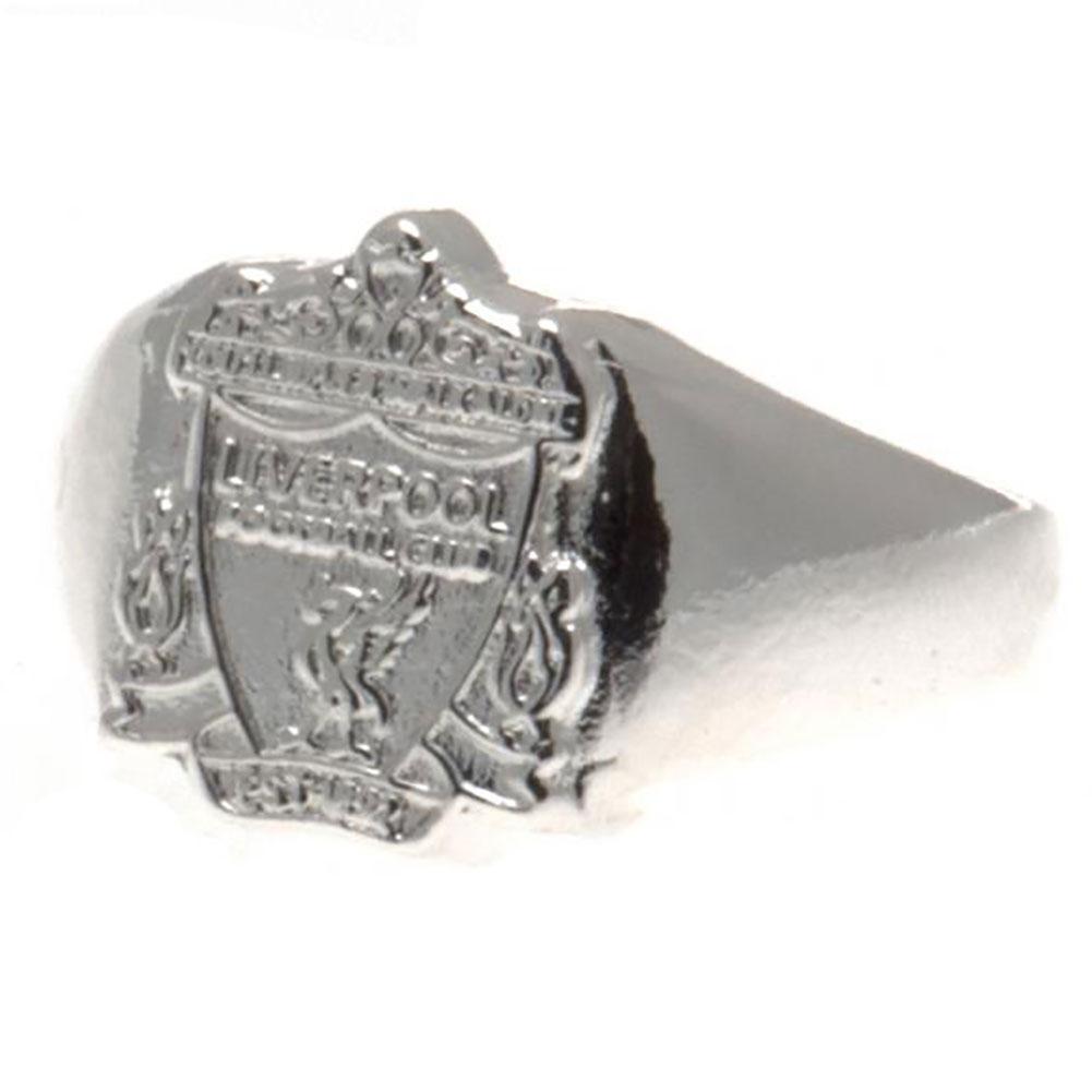 Liverpool FC Silver Plated Crest Ring Large - Jewellery at Gift Moments