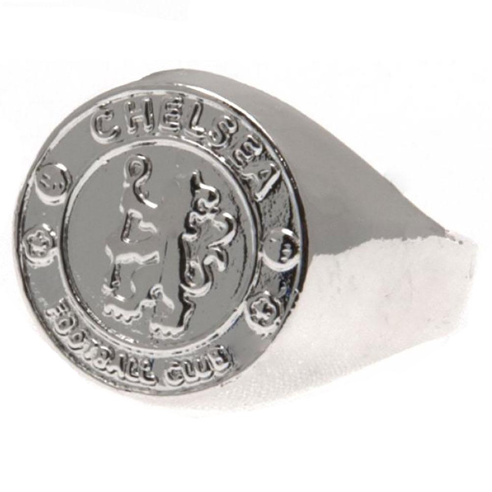 Chelsea FC Silver Plated Crest Ring Large - Jewellery at Gift Moments