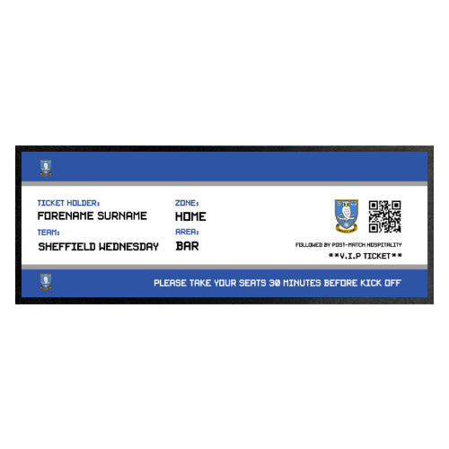 Personalised Sheffield Wednesday FC Bar Runner: 1 - Barware By Sheffield Wednesday