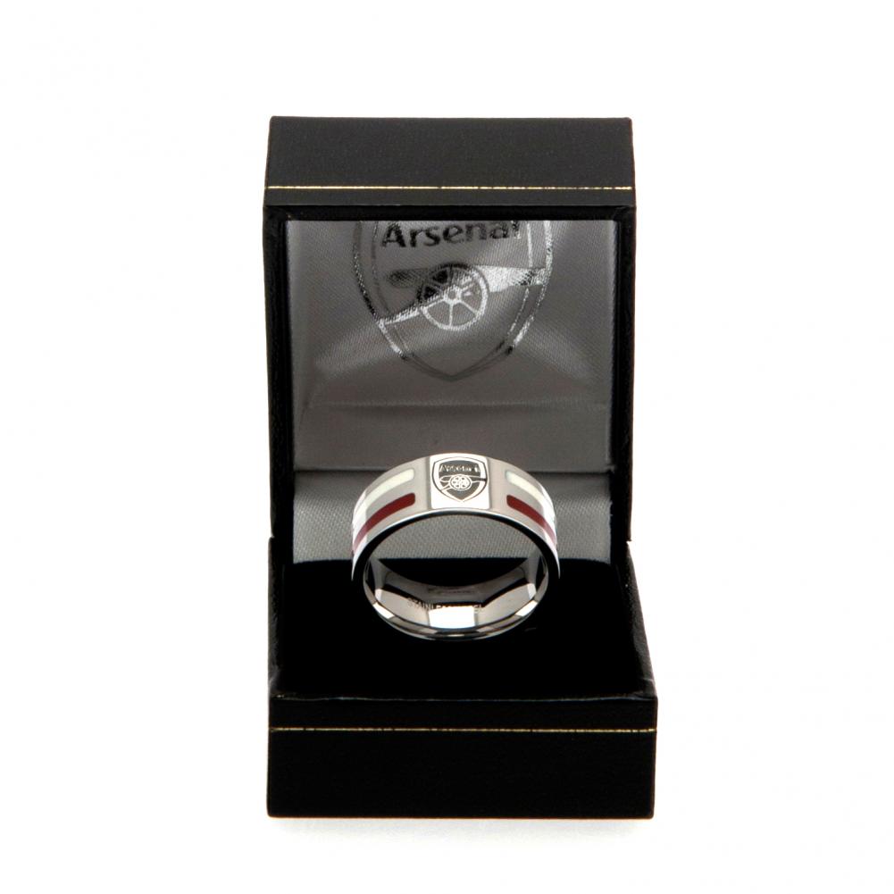 Arsenal FC Colour Stripe Ring - Small - Jewellery at Gift Moments