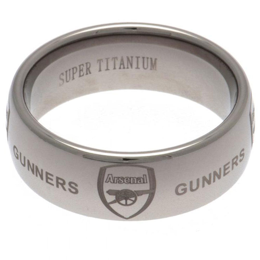 Arsenal FC Super Titanium Ring Large - Jewellery at Gift Moments