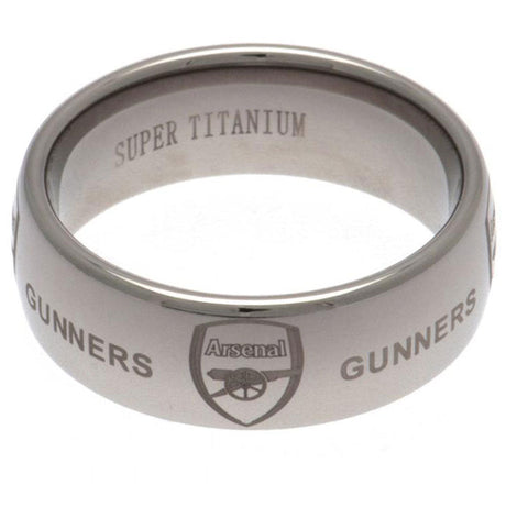 Arsenal FC Super Titanium Ring Large - Jewellery at Gift Moments