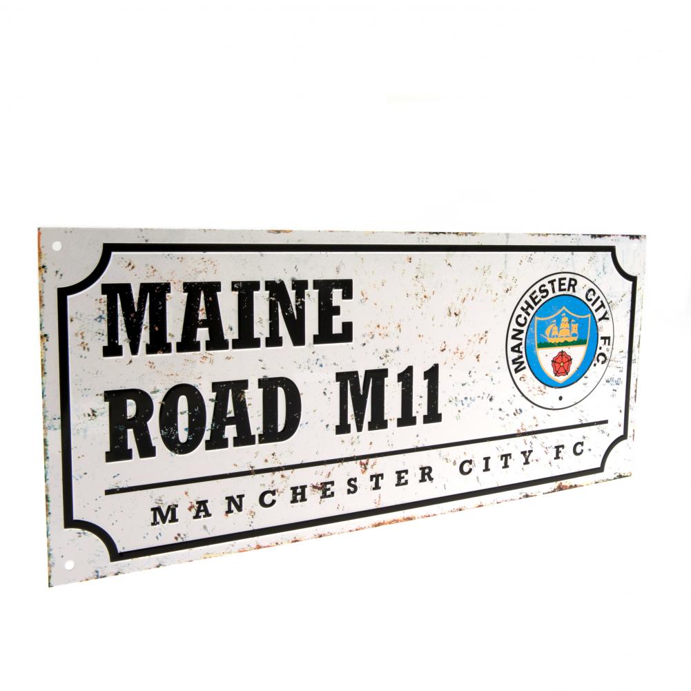 Manchester City FC Street Sign Retro - Signs & Plaques at Gift Moments