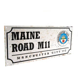 Manchester City FC Street Sign Retro - Signs & Plaques at Gift Moments