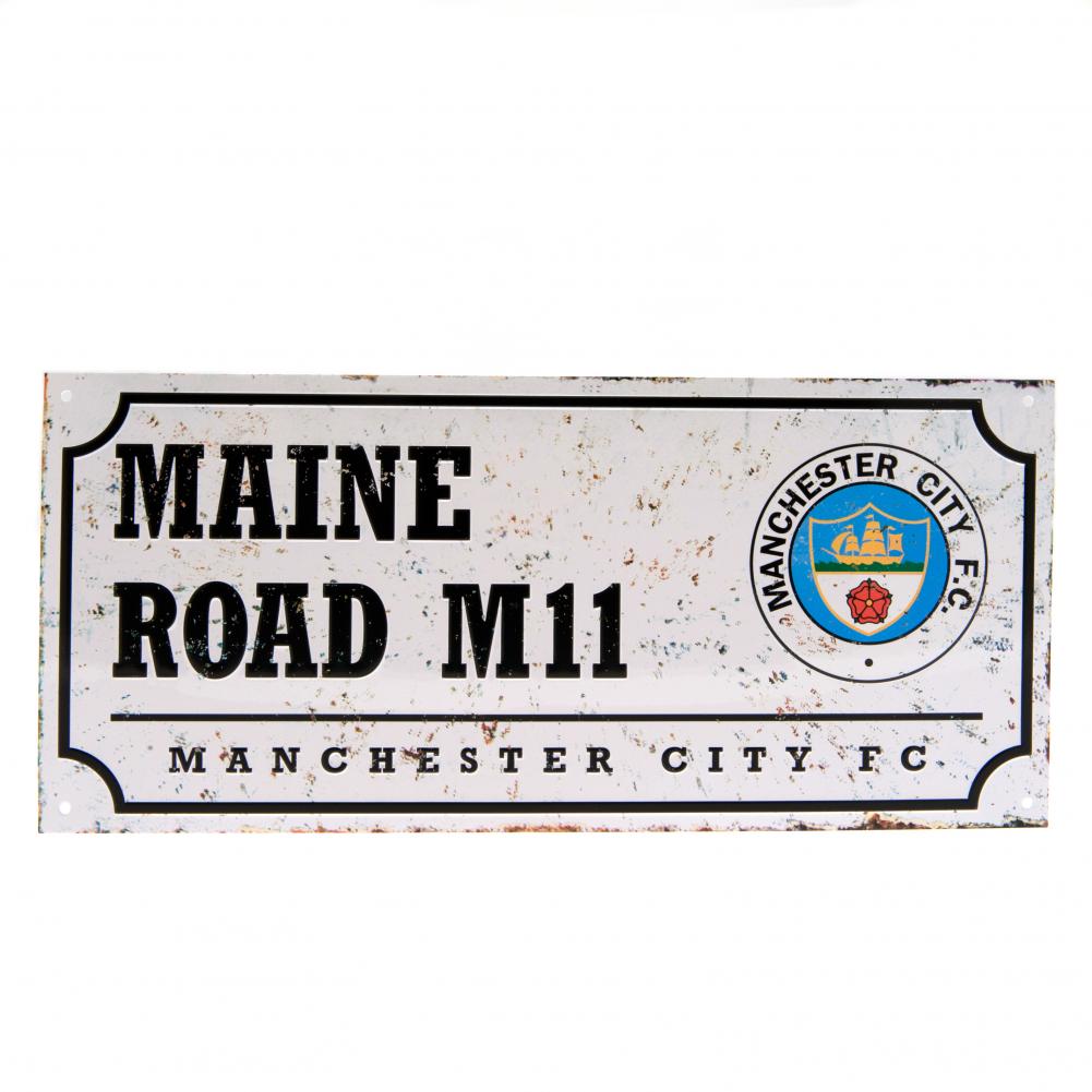 Manchester City FC Street Sign Retro - Signs & Plaques at Gift Moments