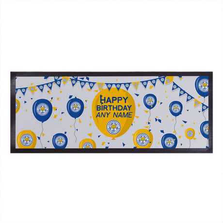 Personalised Leicester City FC Balloons Bar Runner - Barware at Gift Moments