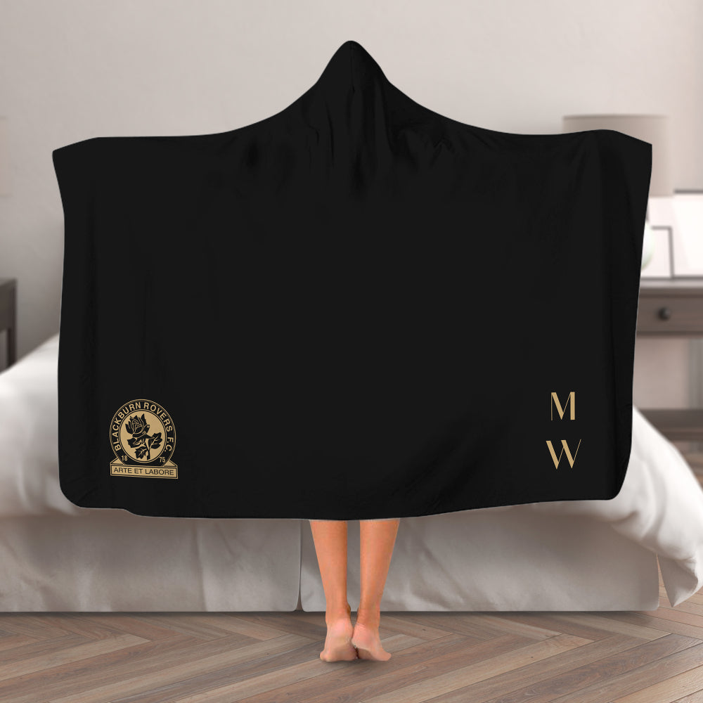 Personalised Blackburn Rovers FC Adult Hooded Blanket