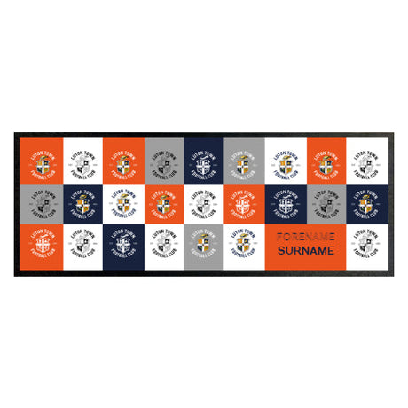 Personalised Luton Town FC Chequered Bar Runner - Barware at Gift Moments