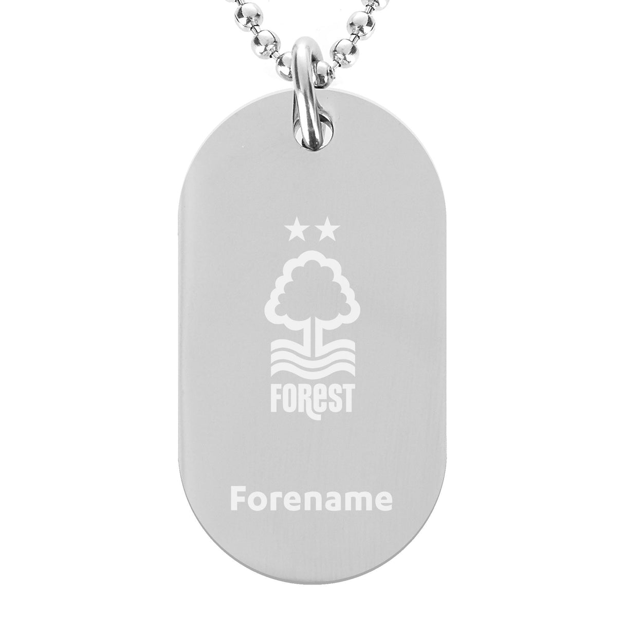 Personalised Nottingham Forest FC Crest Dog Tag Pendant - Necklaces at Gift Moments