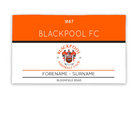 Personalised Blackpool FC Ticket 5ft x 3ft Banner - Flags & Banners at Gift Moments