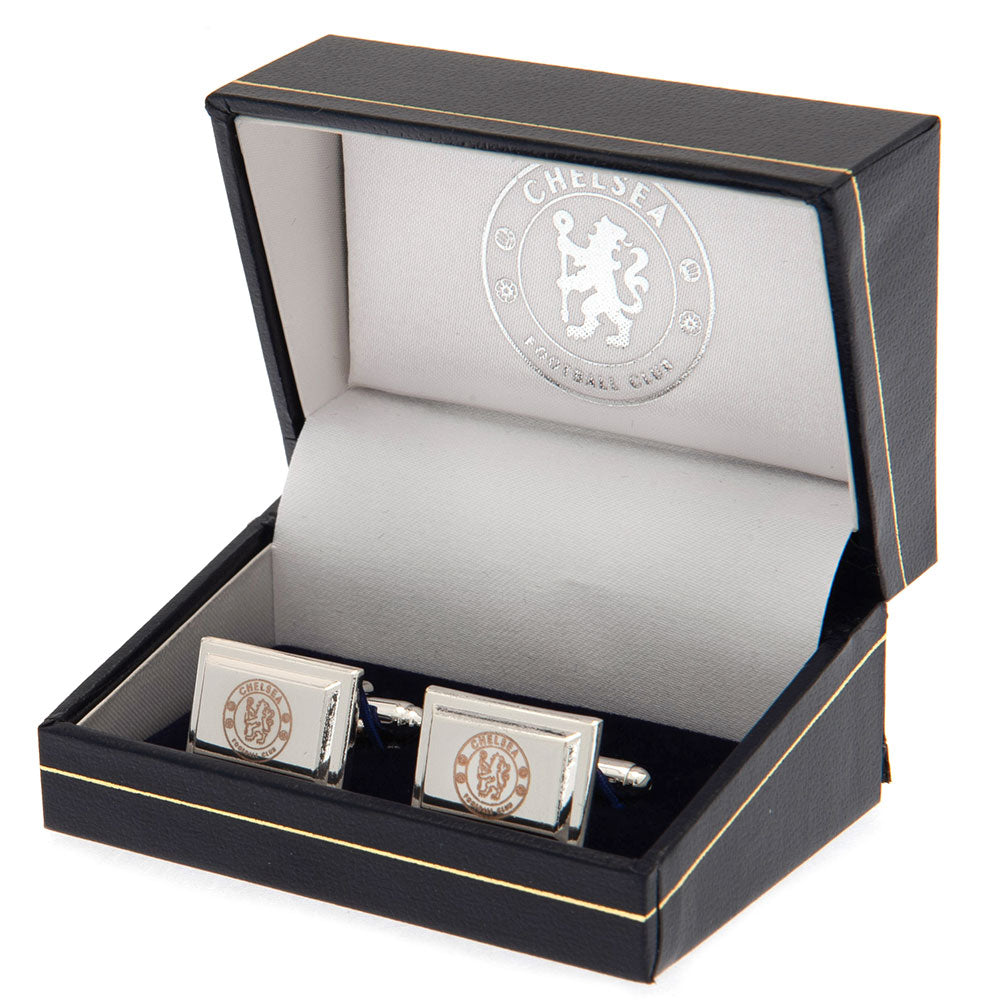 Chelsea FC Silver Plated Cufflinks - Cufflinks & Tie Slides at Gift Moments