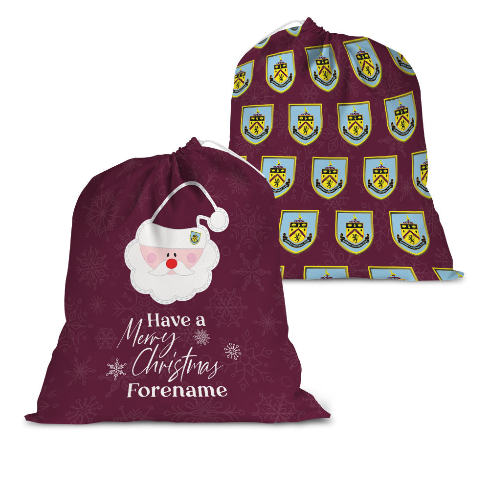 Personalised Burnley FC Christmas Santa Sack: 1 - Christmas By Burnley