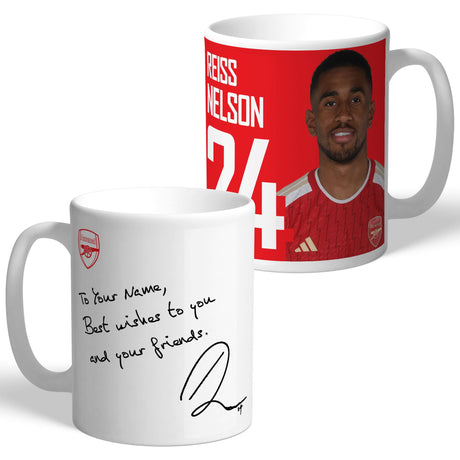 Personalised Arsenal FC Nelson Autograph Mug - Mugs at Gift Moments