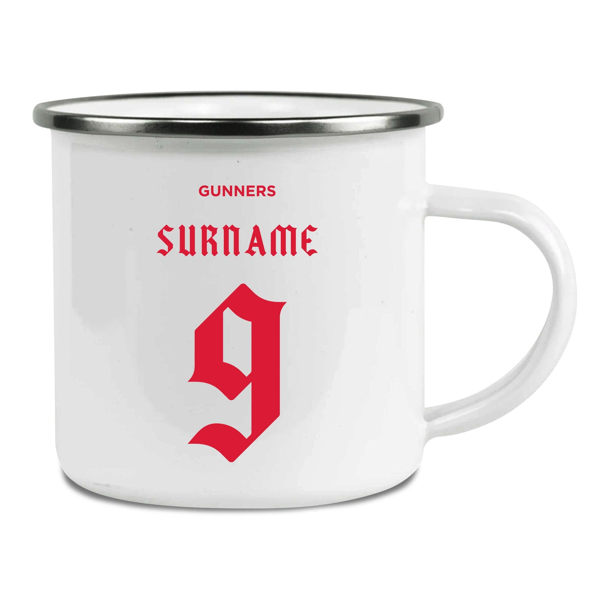 Personalised Arsenal FC Enamel Camping Mug: 1 - Mugs By Arsenal