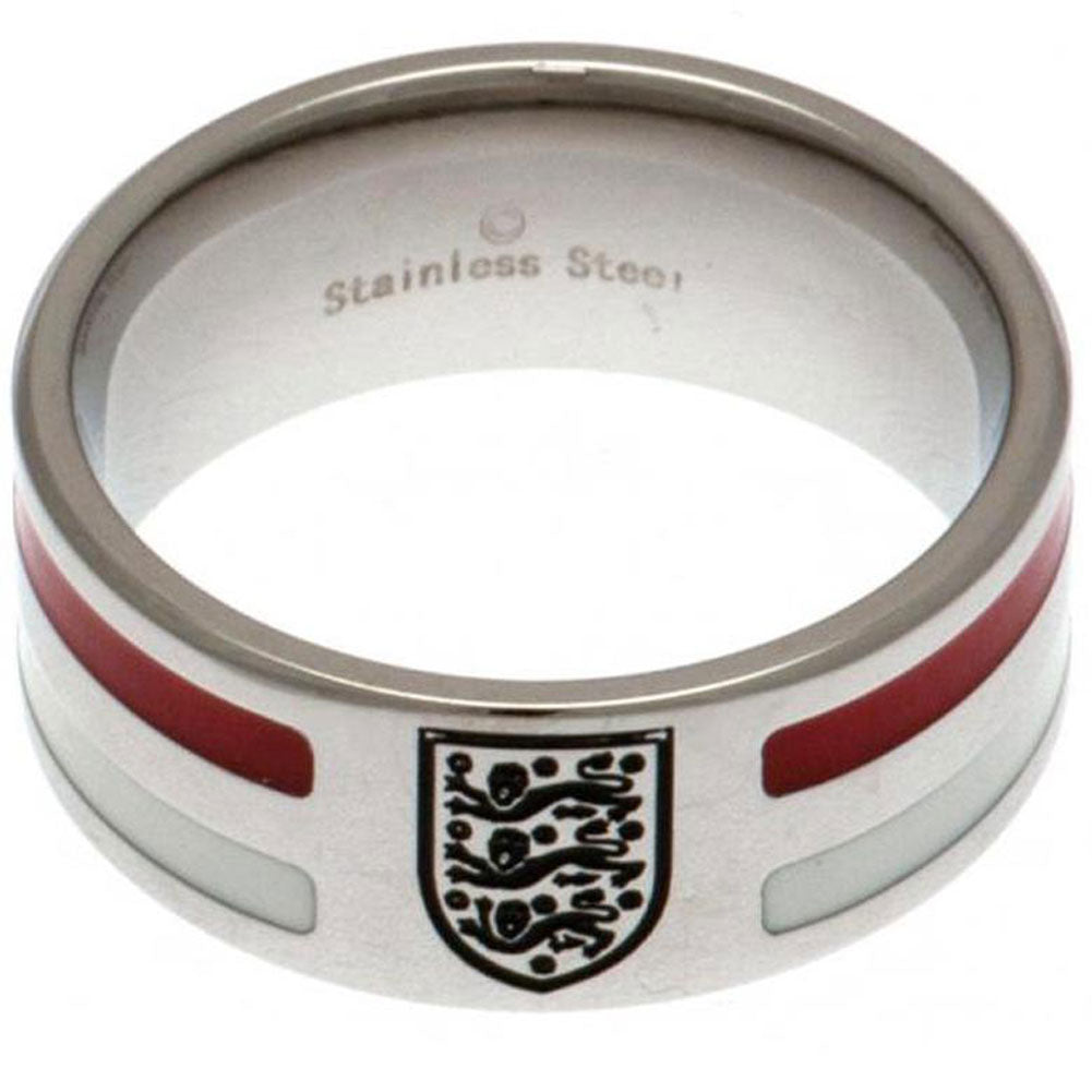 England FA Colour Stripe Ring Small - Stylish Supporter Accessory - Jewellery at Gift Moments