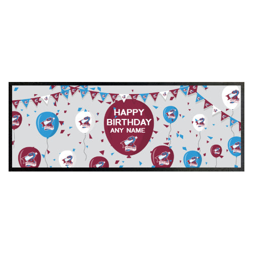 Personalised Scunthorpe United FC Balloons Bar Runner - Barware at Gift Moments