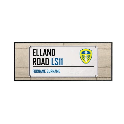 Personalised Leeds United FC Street Sign Bar Runner - Barware at Gift Moments