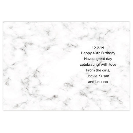 Personalised Marble and Rose Gold Birthday Card - Greeting Cards at Gift Moments