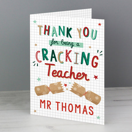 Personalised Cracking Teacher Card - Greeting Cards at Gift Moments