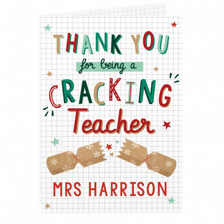 Personalised Cracking Teacher Card - Greeting Cards at Gift Moments