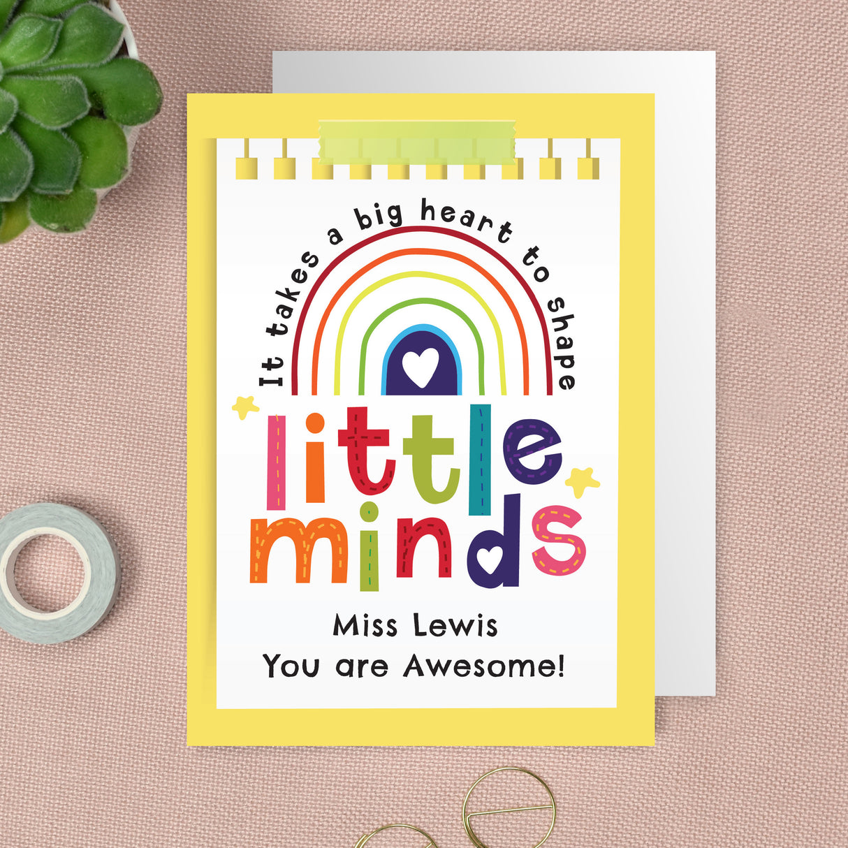 Personalised Shape Little Minds Greeting Card - Greeting Cards at Gift Moments