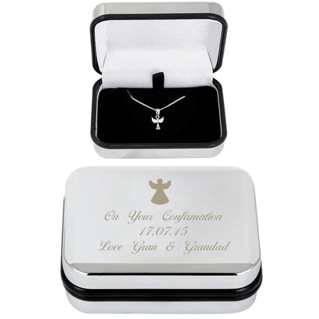 Angel Necklace With Personalised Case - Gift Moments