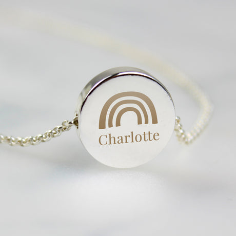 Personalised Rainbow Disc Necklace - Necklaces at Gift Moments