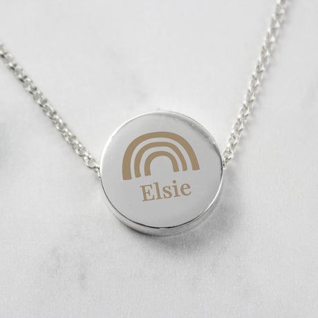 Personalised Rainbow Disc Necklace - Necklaces at Gift Moments