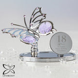 Swirls & Hearts Birthday Crystocraft Butterfly - Gift Moments