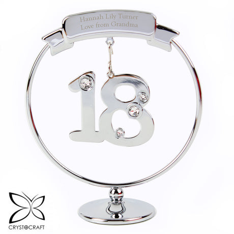 Personalised Crystocraft 18th Birthday Ornament: 3 - Keepsakes By Crystocraft