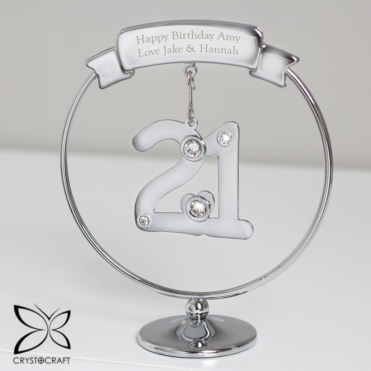 Personalised Crystocraft 21st Celebration Ornament - Keepsakes at Gift Moments