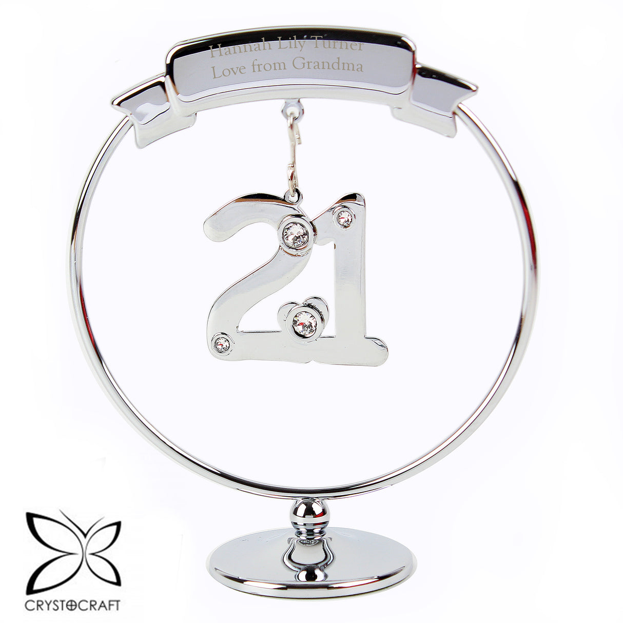 Personalised Crystocraft 21st Celebration Ornament - Keepsakes at Gift Moments