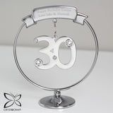 Personalised Crystocraft 30th Celebration Ornament - Keepsakes at Gift Moments