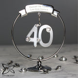 Personalised Crystocraft 40th Anniversary Ornament: 1 - Keepsakes By Crystocraft