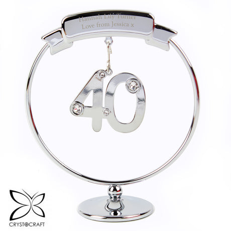 Personalised Crystocraft 40th Anniversary Ornament: 3 - Keepsakes By Crystocraft