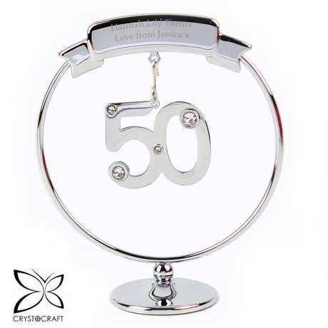 Personalised Crystocraft 50th Celebration Ornament - Keepsakes at Gift Moments